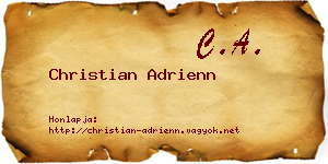 Christian Adrienn névjegykártya